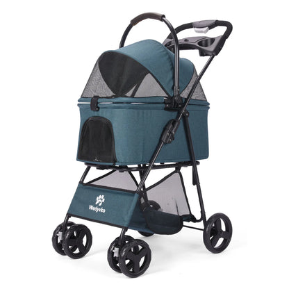 3 in 1 Pet Stroller with Removable Carrier, Folding Stroller for Small/Medium Dogs and Cats, Waterproof,