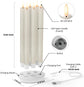 6-Pack Rechargeable Flameless Taper Candles with Charging Station, Remote & Timer