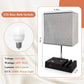 Bedside Table Lamp for Bedroom, Dual Fast USB Charging