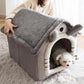 All Season Dog/ Cat House Style Bed