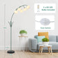 LED, Green Floral Standing Lamp, Acrylic Shade,