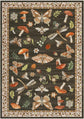 Soft Brown 8x10 Rug, Non-Slip Washable Low-Pile Carpet