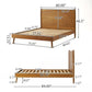 Natural Acacia Wood Mid Century Bed Frame King