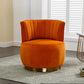 Modern Swivel Accent Chair with Curved Back