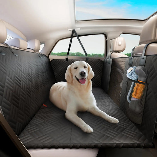 Dog Car Rear Seat Cover, Hard Bottom Extender, Heavy-Duty Washable