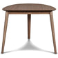 Mid-Century Modern Corner Dining Table Set with 2 Chairs, Walnut Finish, Rubberwood Frame