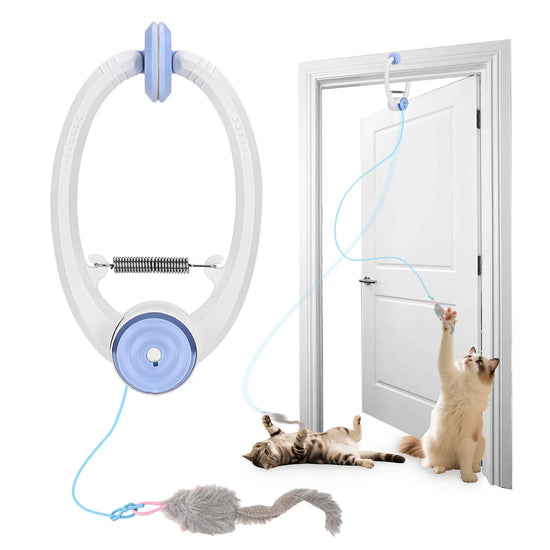 Electric Door Hanging Cat Toy USB Rechargeable Self Play Retractable