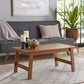 Simple Walnut Rectangle Wood Coffee Table