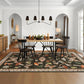 Soft Brown 8x10 Rug, Non-Slip Washable Low-Pile Carpet