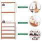 185cm Large Wooden 5 Tiers Hall Tree Hat Coat Stand Shoe Rack﻿
