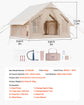 Inflatable Tent Easy Setup with Hand Pump,  Stove Jack, Storage Bag