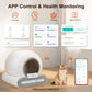 Self-Cleaning Cat Litter Box App Control, ONLY Supports 2.4G WiFi w/Litter Mat