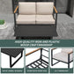 4-Piece Outdoor Patio Set With Washable Cushions,