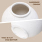 Large White Ceramic Vase, 9.8 Inch Tall for Home and Table