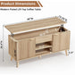 Fluted Lift Top Coffee Table with Hidden Storage