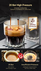 Coffee Maker  20 Bar Semi Automatic Super Slim ESE POD & Powder Espresso Cappuccino Machine