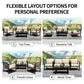 4-Piece Outdoor Patio Set With Washable Cushions,