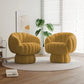 Modern 360 Degree Swivel Accent Sofa Chair Set of 2,Velvet Fabric