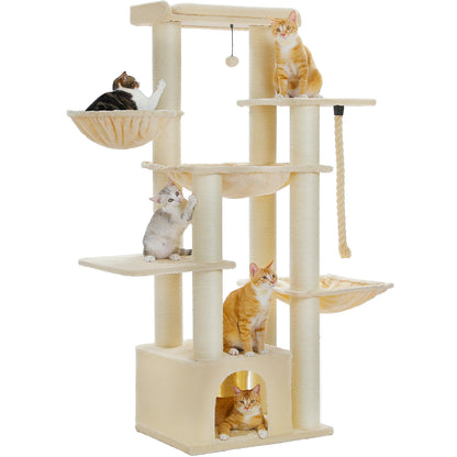 Multi-Level Cat Tree with Scratching Posts, Cozy Condo,