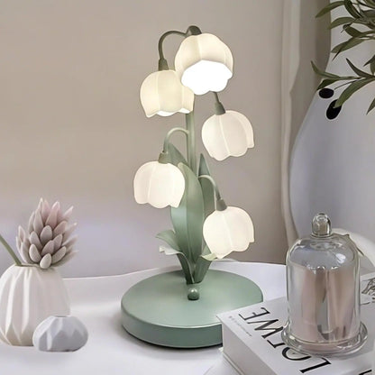 Green Flower Lamp, 3-Color Mode Table Lamp