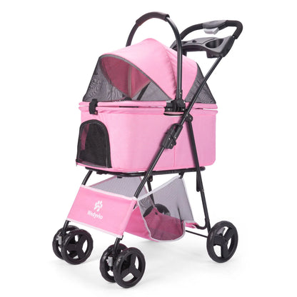 3 in 1 Pet Stroller with Removable Carrier, Folding Stroller for Small/Medium Dogs and Cats, Waterproof,