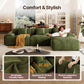 113" Modern L-Shaped Modular Sectional Sofa