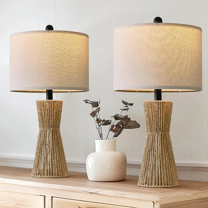 22.5" Table Lamps  Set of 2 Natural