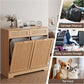2 x 13 Gallons Double Tilt Out Trash Can Cabinet / Laundry Cabinet Wooden