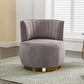Modern Swivel Accent Chair with Curved Back