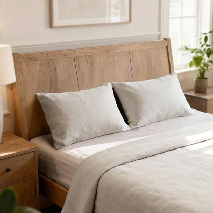 100% Linen Pillowcases 20 x 36 Inches - Natural Washed Flax Pillowcase - Breathable Bedding King Pillow Cases Set of 2,