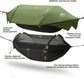 3-in-1 Waterproof Camping Hammock with Mosquito Net & Rainfly,