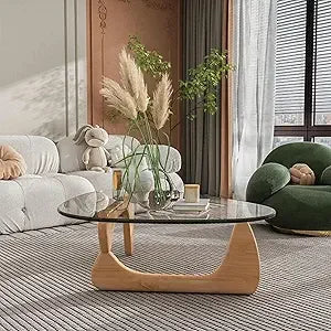 Modern Glass Coffee Table Abstract