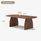 Coffee Table, 47 Inches Oval Solid Wood