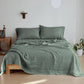 3/4 Pcs 100% Bed Linen Sheet Set Embroidery Washed Natural French Flax Soft Breathable Comforter Sheets Sets