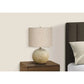 Contemporary 20" Table Lamp in Beige Concrete with Beige Shade