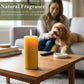 8-Pack Natural Beeswax Pillar Candles, 5-Inch Size, 400-Hour Burn Time for Home Decor and Emergency Use