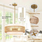 Rattan Chandelier, 19.7"