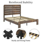 Bed Frame with Wooden Headboard and Footboard, Platform