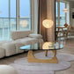 Modern Glass Coffee Table Abstract