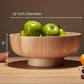 12-Inch Natural Wood Fruit Bowl