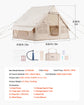 Inflatable Tent Easy Setup with Hand Pump,  Stove Jack, Storage Bag