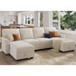 Storage-Enabled Beige Sectional Sofa with Reversible Chaise