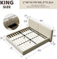 Cloud King/Queen/Full Platform Bed Frame with Pillow Headboard