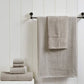 6Piece Combed Cotton Yarn Dyed Cobblestone Towel Set Flax