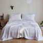3/4 Pcs 100% Bed Linen Sheet Set Embroidery Washed Natural French Flax Soft Breathable Comforter Sheets Sets