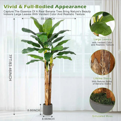 Artificial Banana Tree 7FT/6FT/5FT,