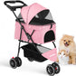 Pet Stroller For Small Medium Cats Dogs 3 Wheels Foldable with Breathable Mesh