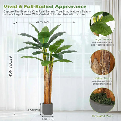 Artificial Banana Tree 7FT/6FT/5FT,