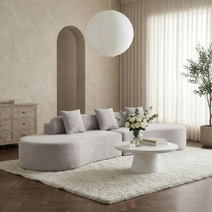 130” Modern Curved Sofa Comfy Cloud