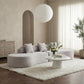 130” Modern Curved Sofa Comfy Cloud